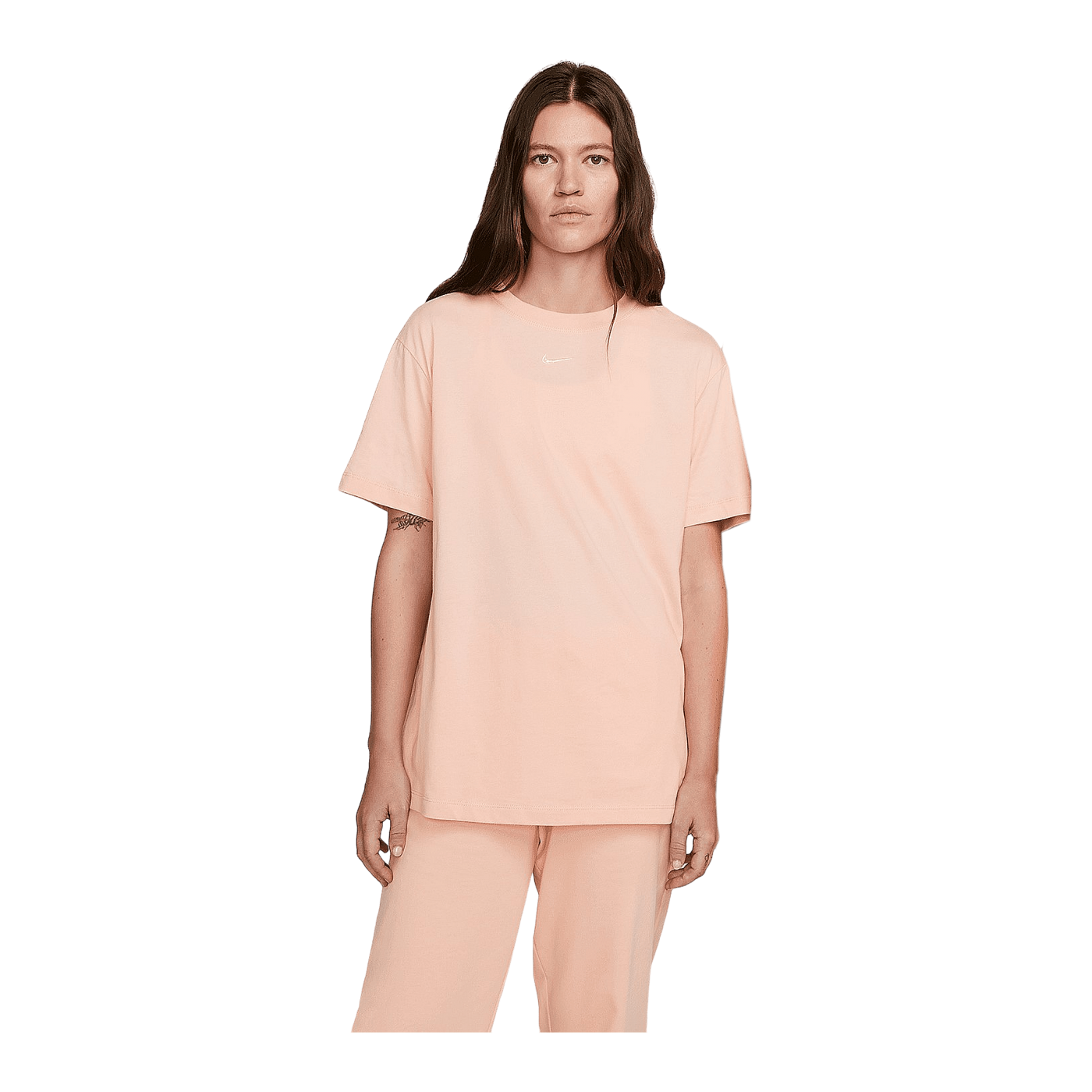 Nike Essential T-Shirt Damen Orange Weiss F800