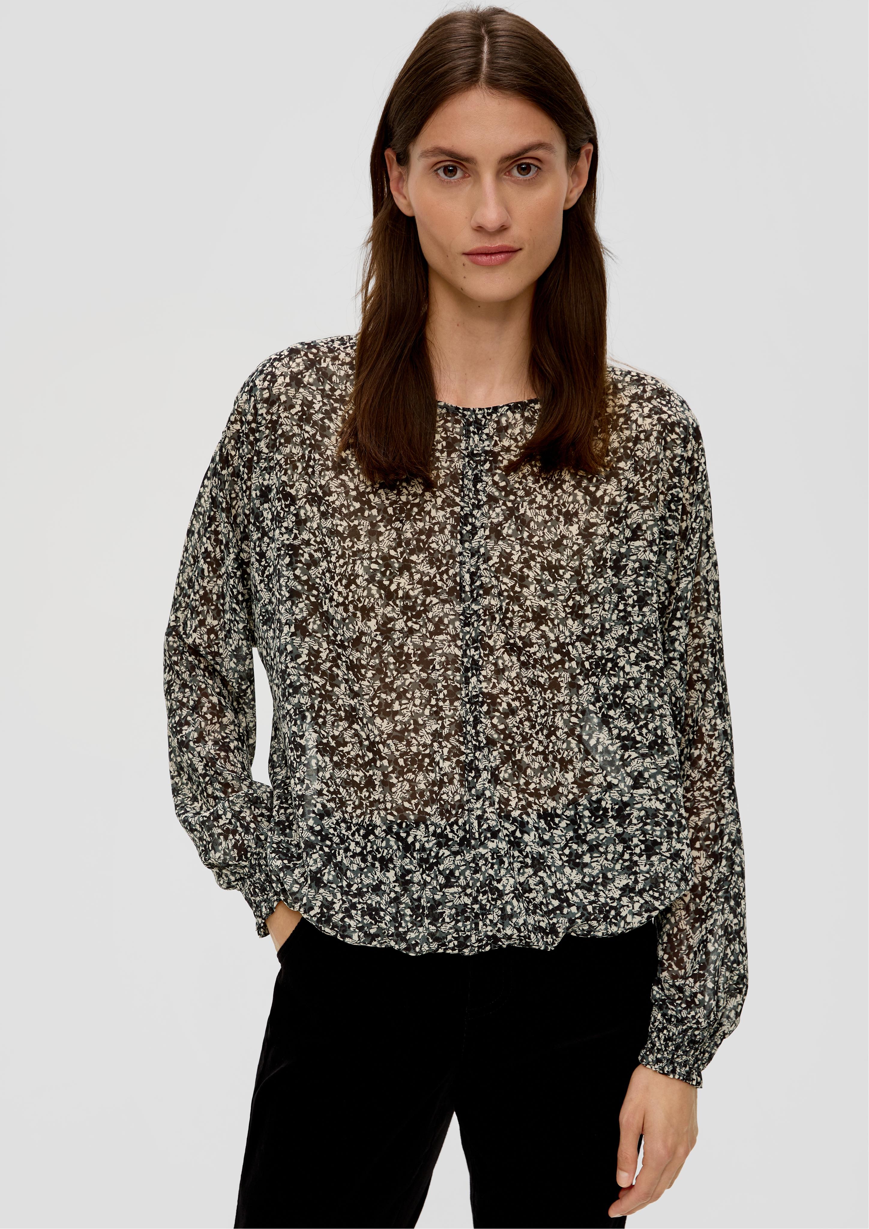 Chiffonbluse mit Allover-Muster  2135615-79A6