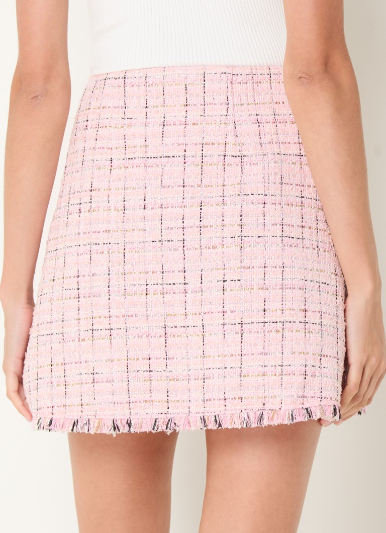 Fustă mini Maje cu efect de tweed și lurex