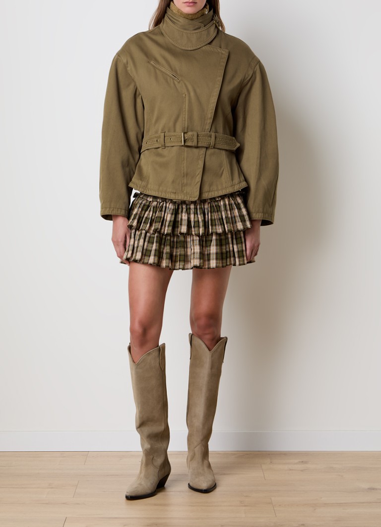 Giacca Janalia di Isabel Marant con cintura e tasca sul petto.