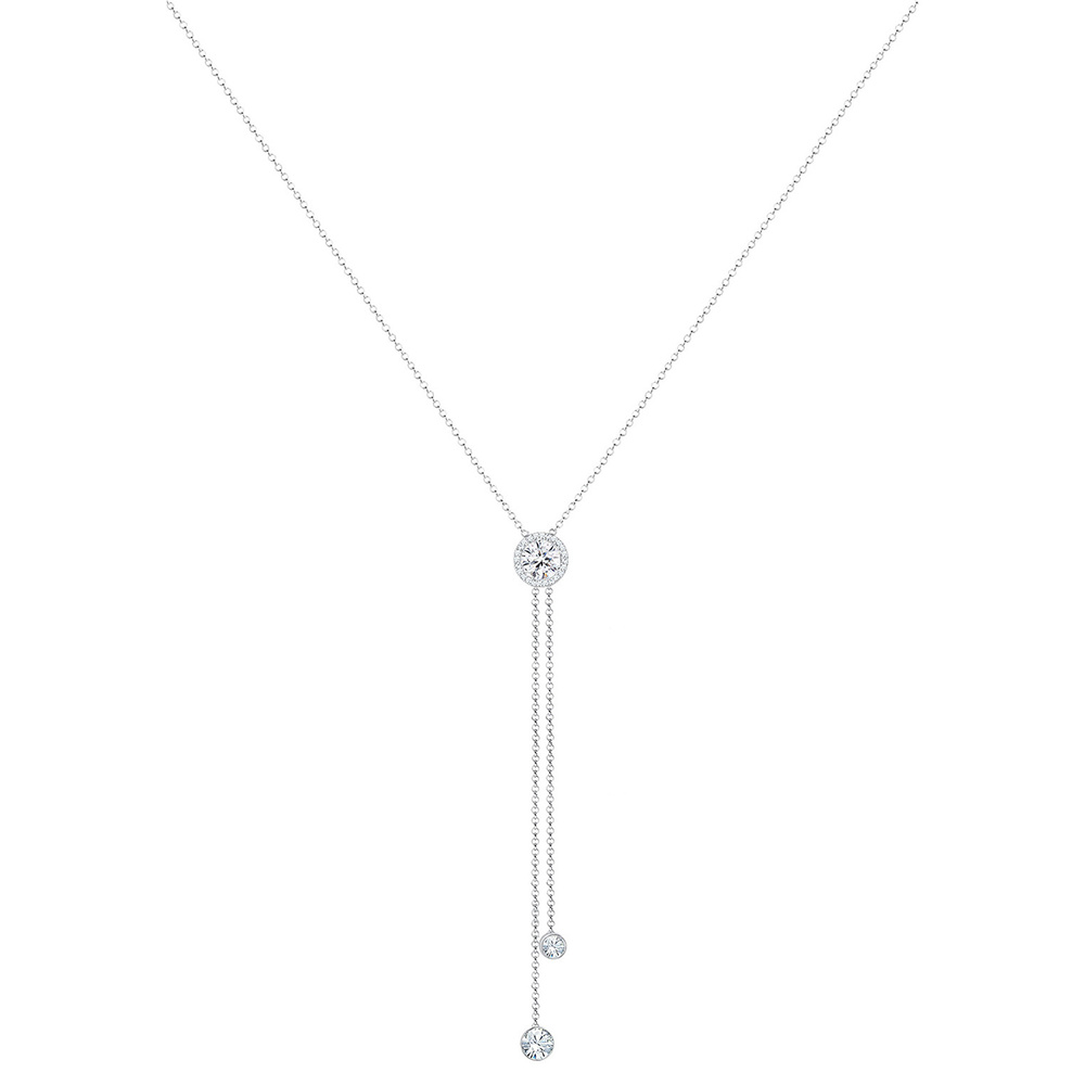 Elli PREMIUM Elli PREMIUM Collier Femme Forme Y Simple Cristal de - (925/1000) Argent collier