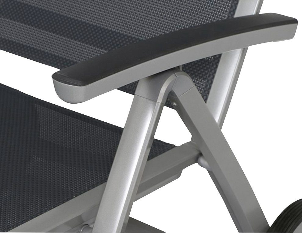 sieger EXKLUSIV Gartenliege Trento, Aluminium/Textil, verstellbar