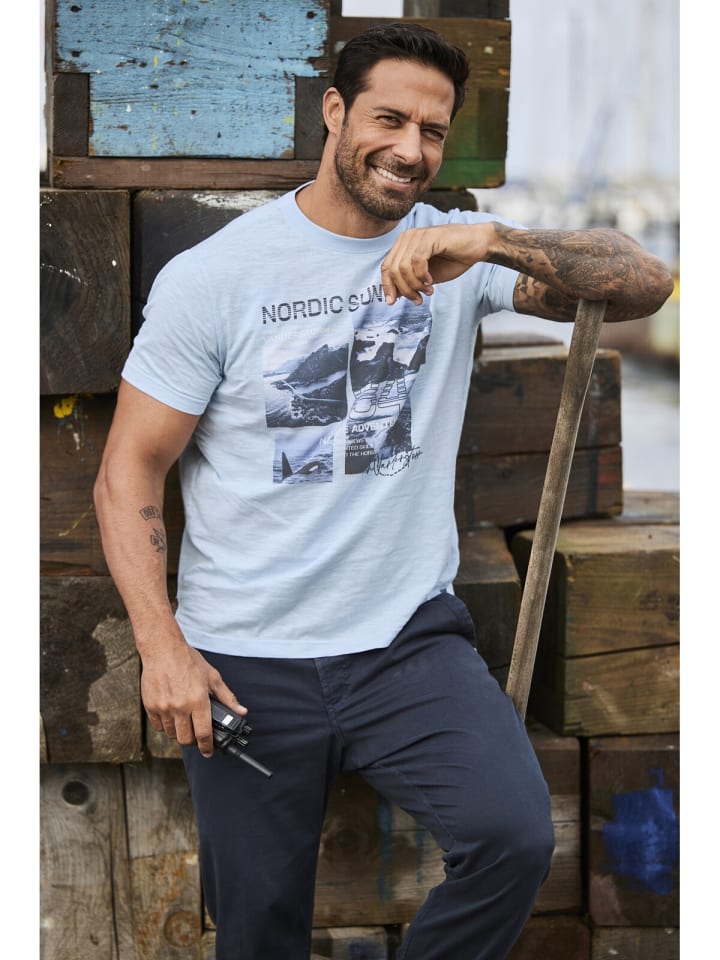 Jan Vanderstorm T-Shirt INGTON in hellblau günstig kaufen