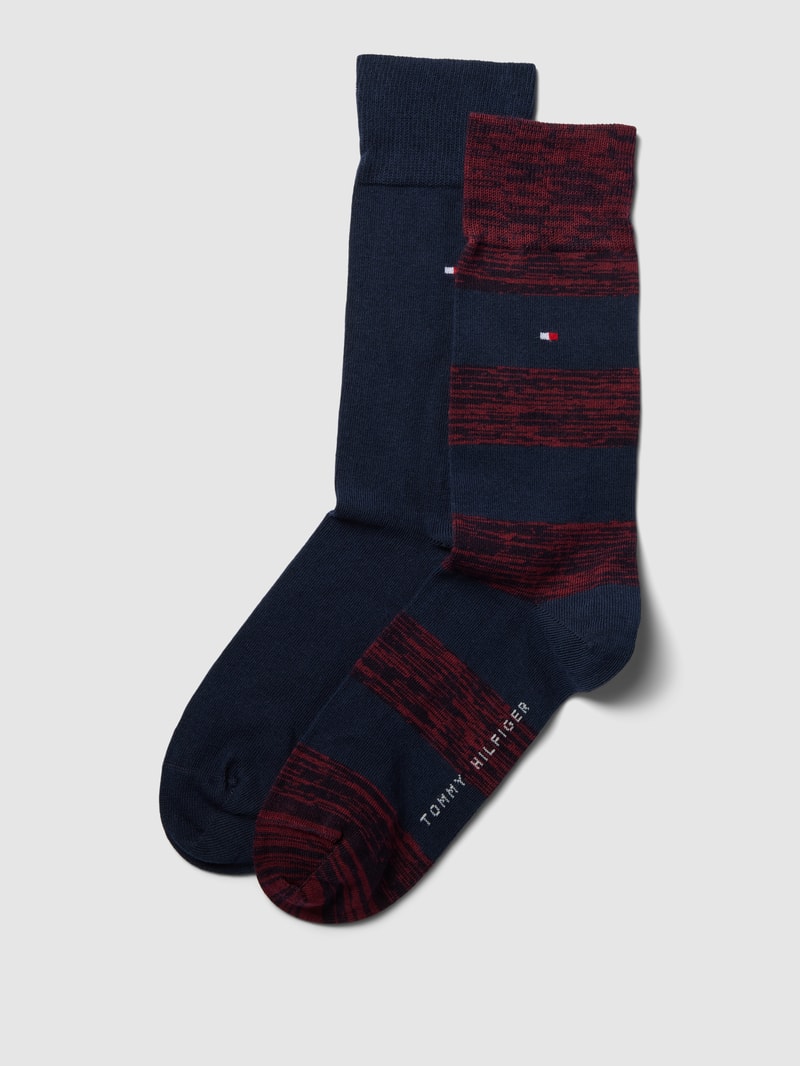 Socken mit Label-Details im 2er-Pack in bordeaux rot