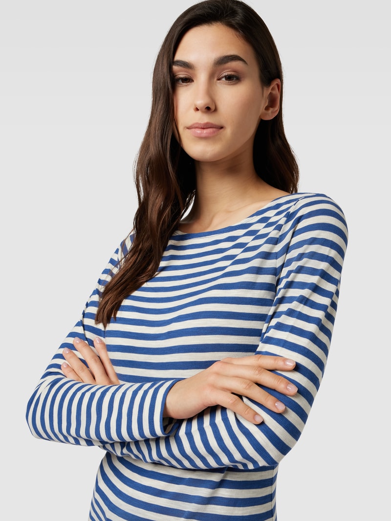 Longsleeve mit Streifenmuster in rauchblau