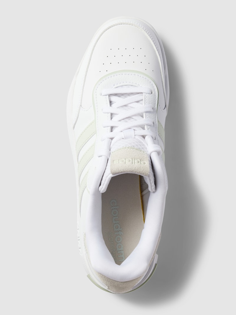 Sneaker aus Leder-Mix in hellgrün