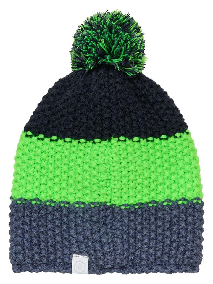 Color Kids Bommelmütze in Dunkelblau/ Grün/ Blau günstig kaufen