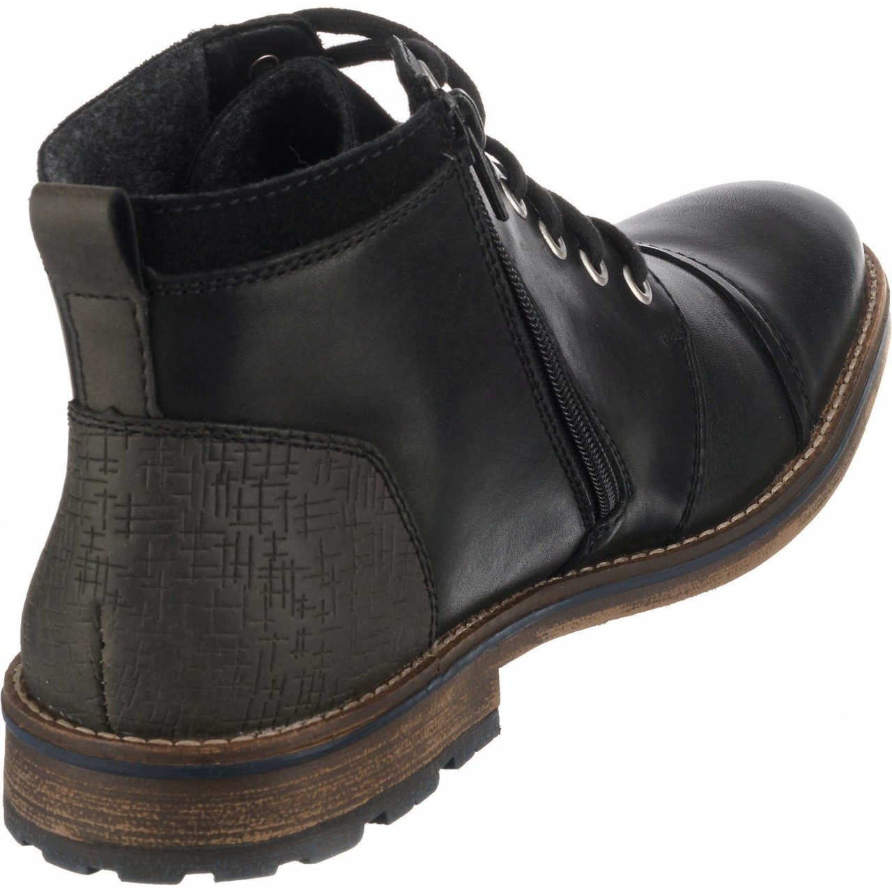 RIEKER Schnür-Stiefeletten schwarz