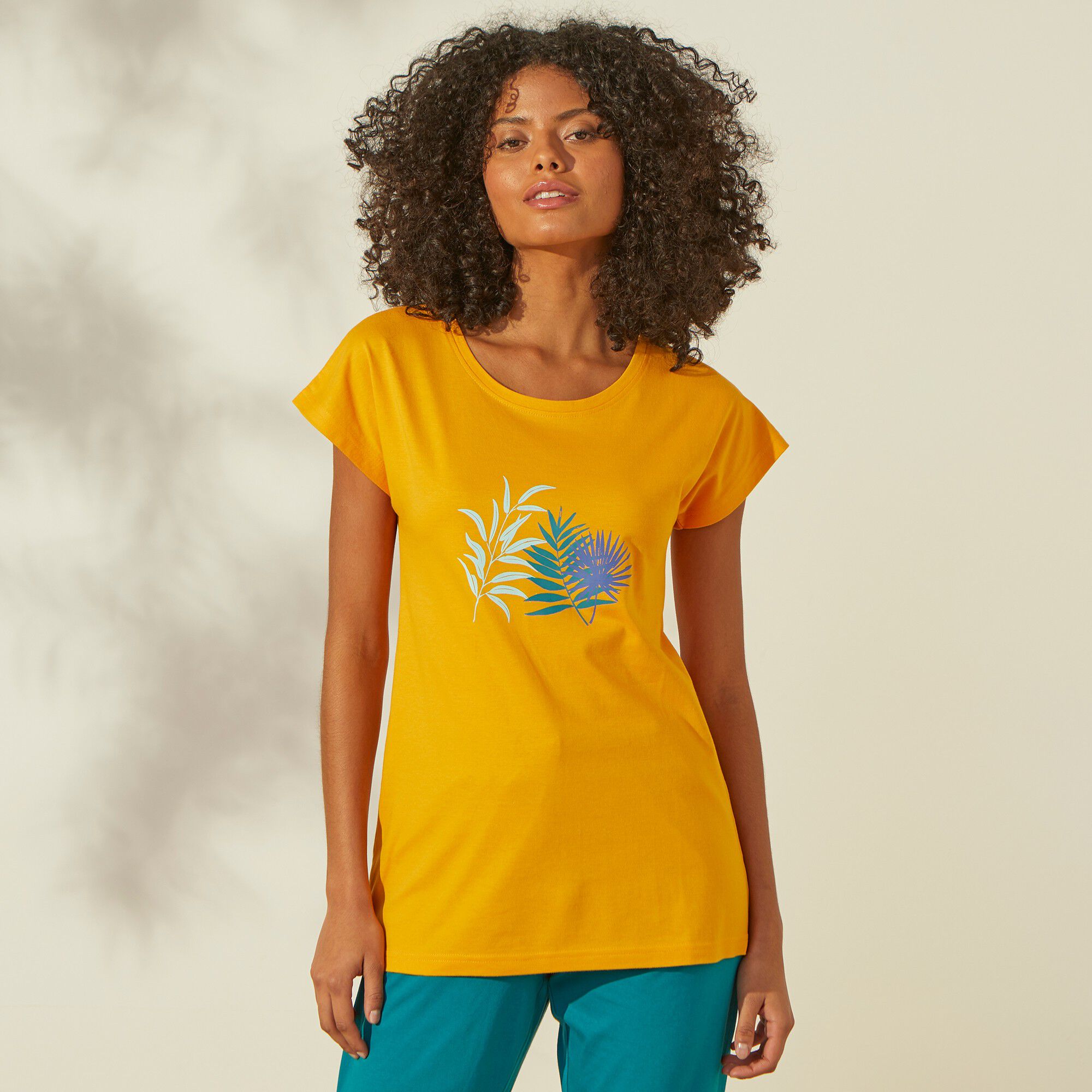 Tee-shirt de pyjama en coton manches courtes