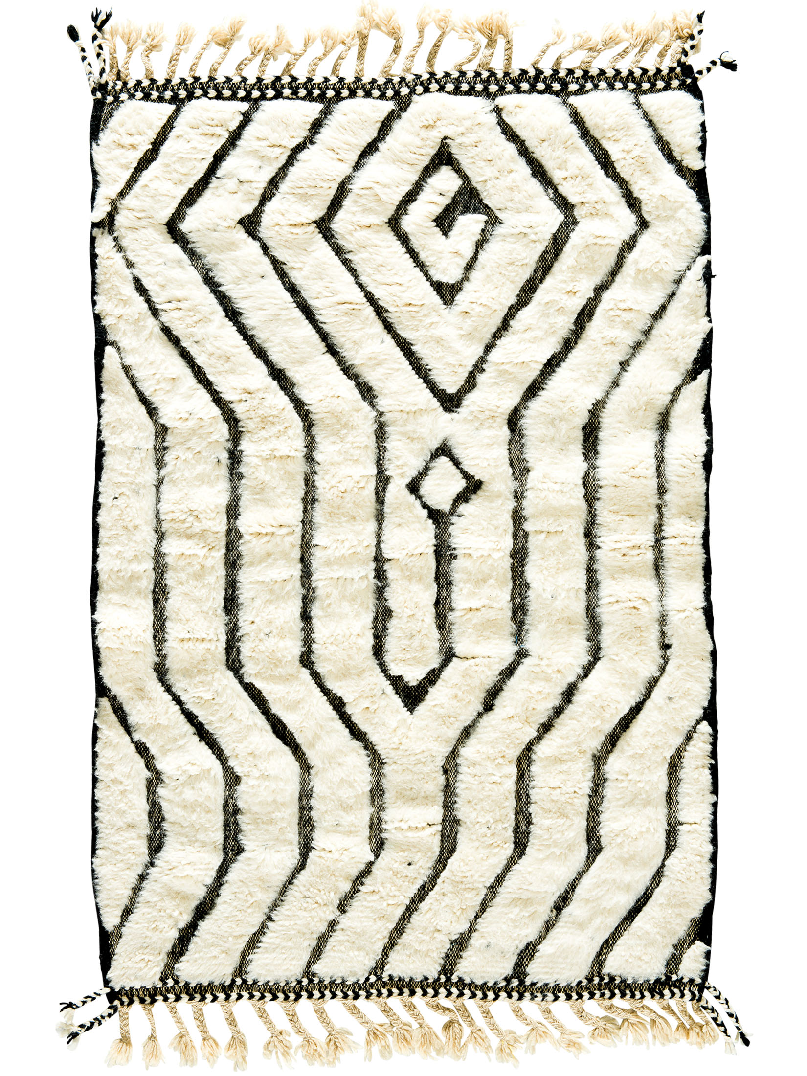 Beni Ourain ca. 108 x 158 cm, Unikat / Einzelstück