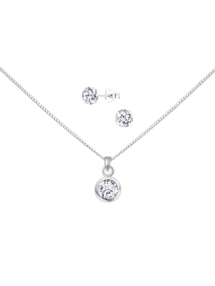 Alexander York Schmuckset SOLITÄR in 925 Sterling Silber, 4-tlg.  günstig kaufen onesize