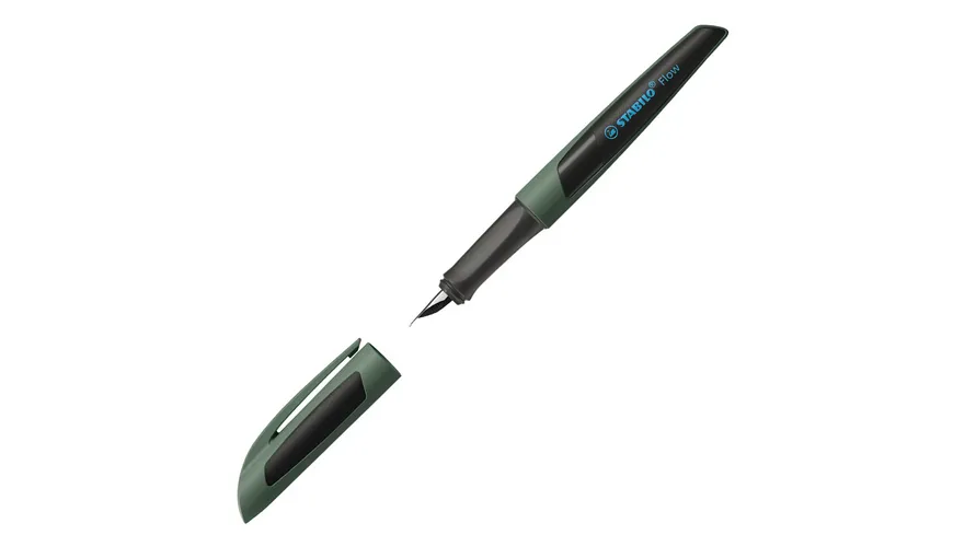 STABILO® Füller - STABILO Flow SPORTY in khaki/schwarz - Einzelstift - inklusive Patrone