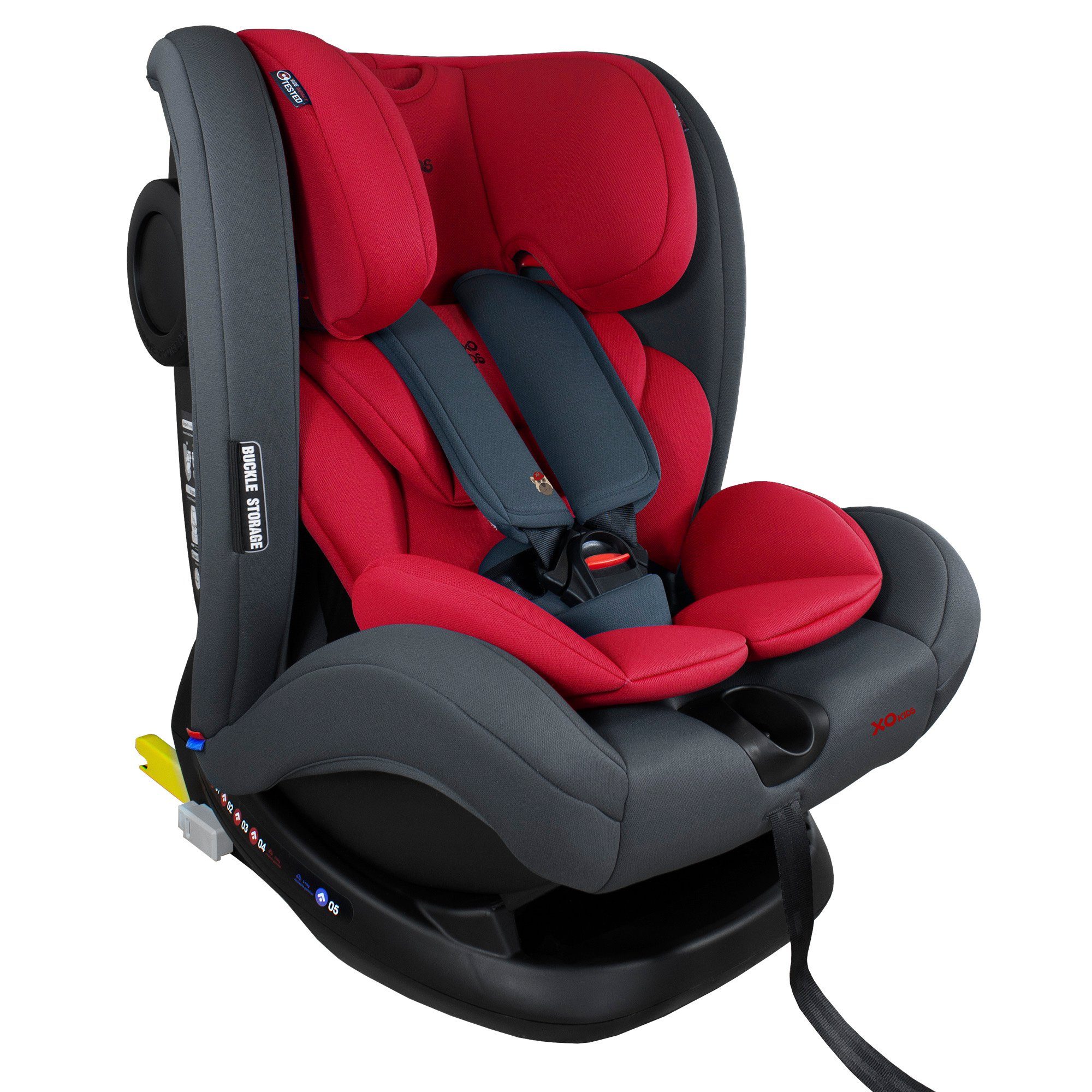 XOMAX Autokindersitz Cora, bis: 12, ab: 0 kg, bis: 36 kg, (Cora), mit 5-Punkt-Gurt und 3-Punkt-Gurt, Isofix Gruppe 0/1/2/3 ECE R44/04