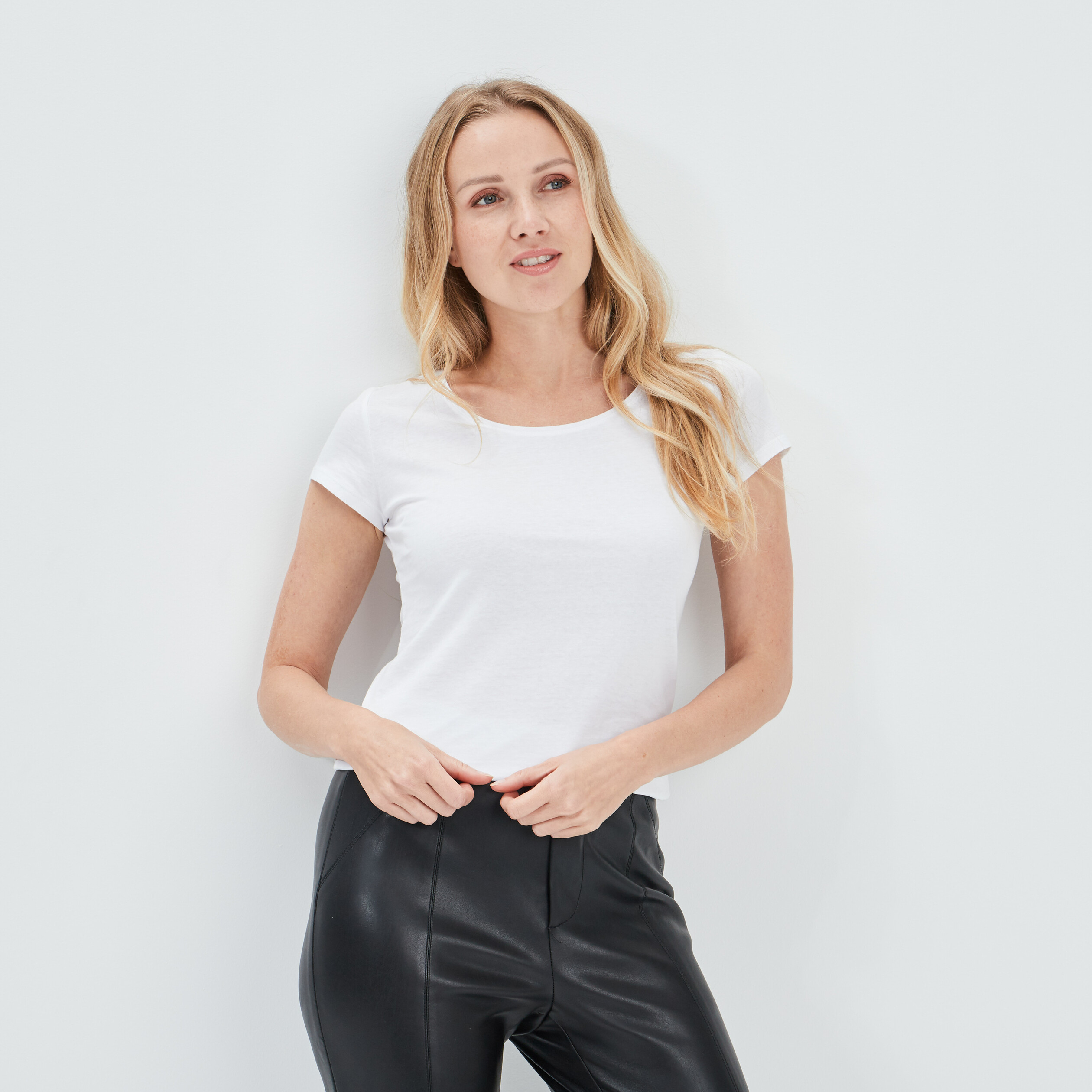 T-shirt manches courtes blanc femme | La Halle