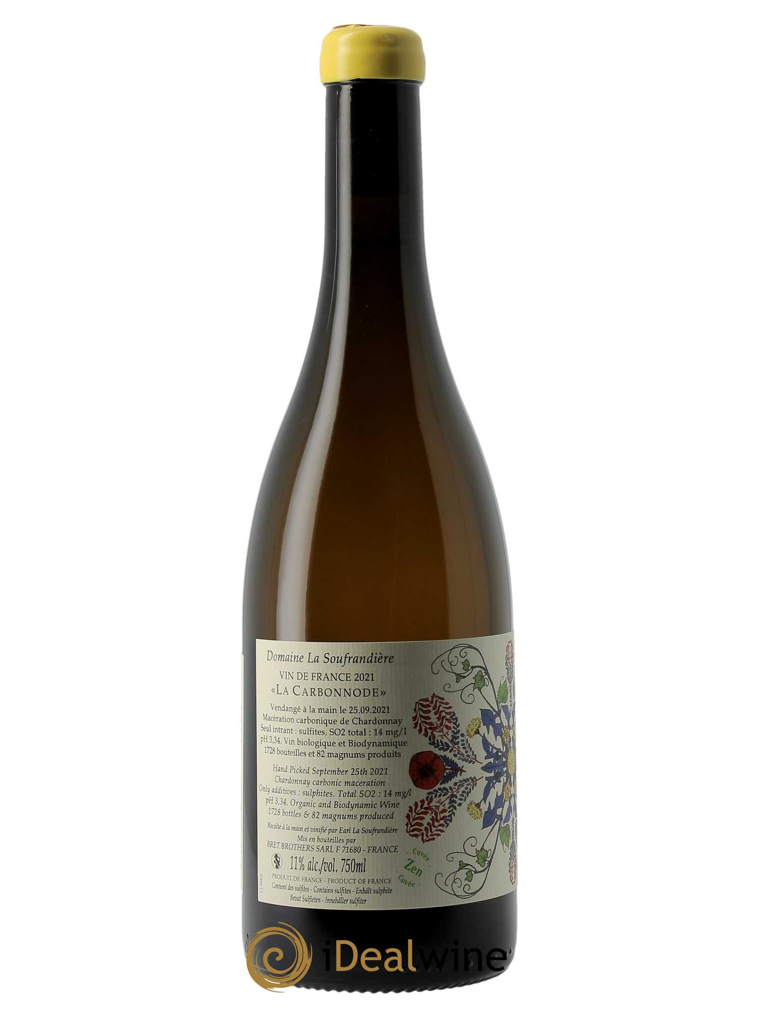 Vin de France La Carbonnode Cuvée Zen La Soufrandière - Bret Brothers  2021 - Lot de 1 Bouteille