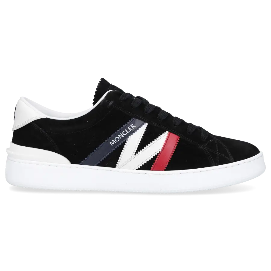 Moncler - Sneaker low MONACO M Veloursleder - schwarz