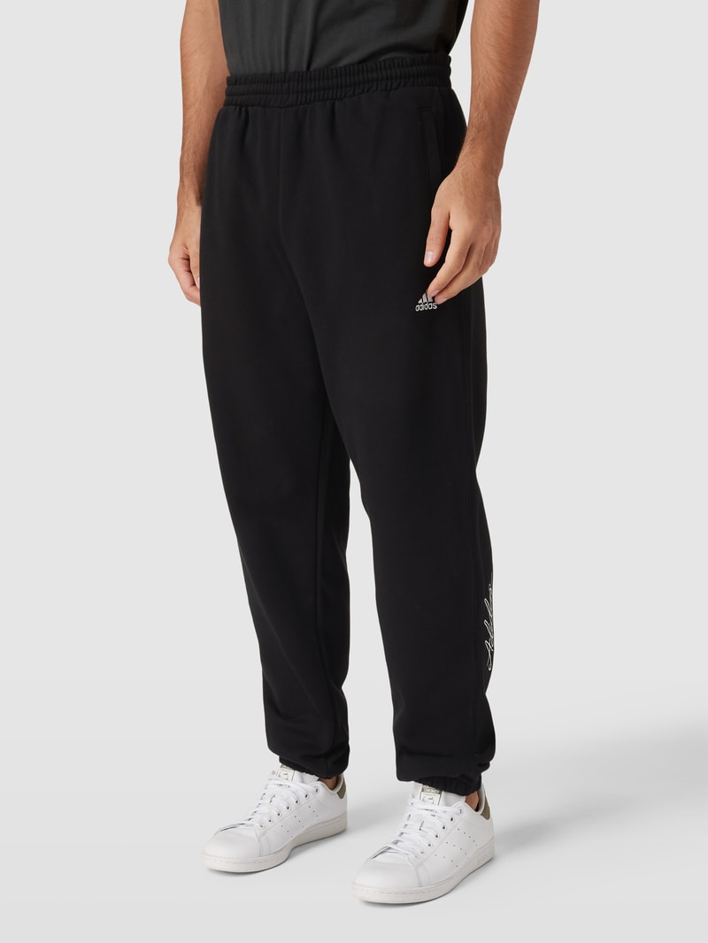 Sweatpants mit Label-Details in schwarz
