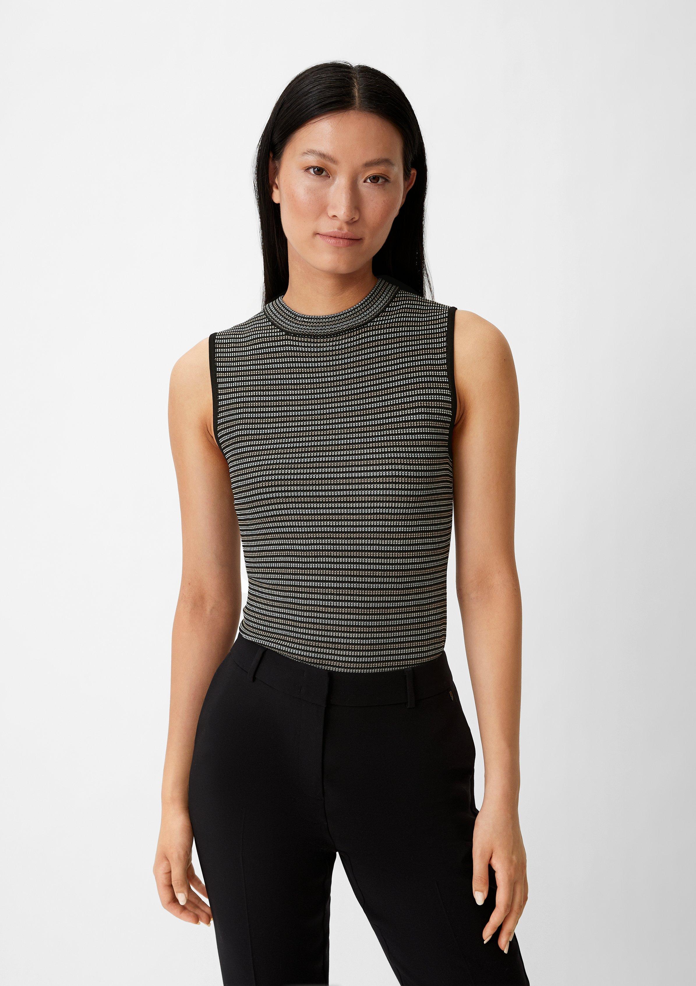 Stricktop aus Viskosemix - schwarz
