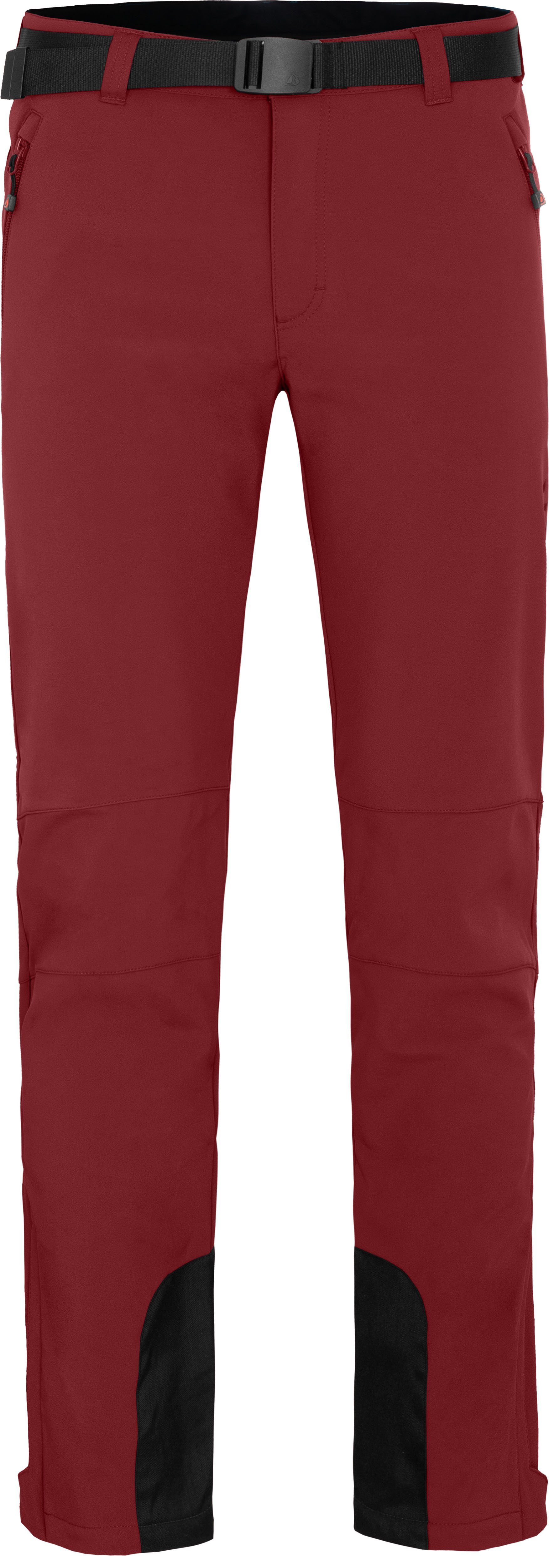 Bergson Outdoorhose ONETREE Herren Winter Softshellhose, winddicht, mit warmem Innenfleece, Normalgrößen, Tomaten rot