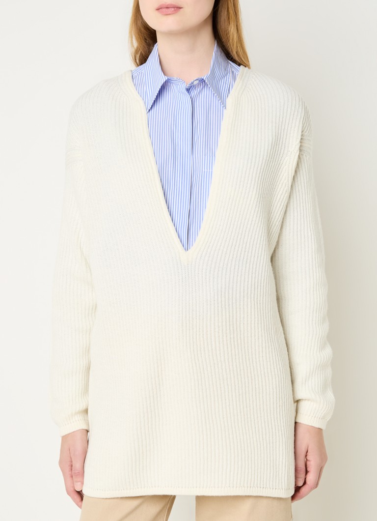 Max & Co Glauco rib-knit pullover in virgin wool blend