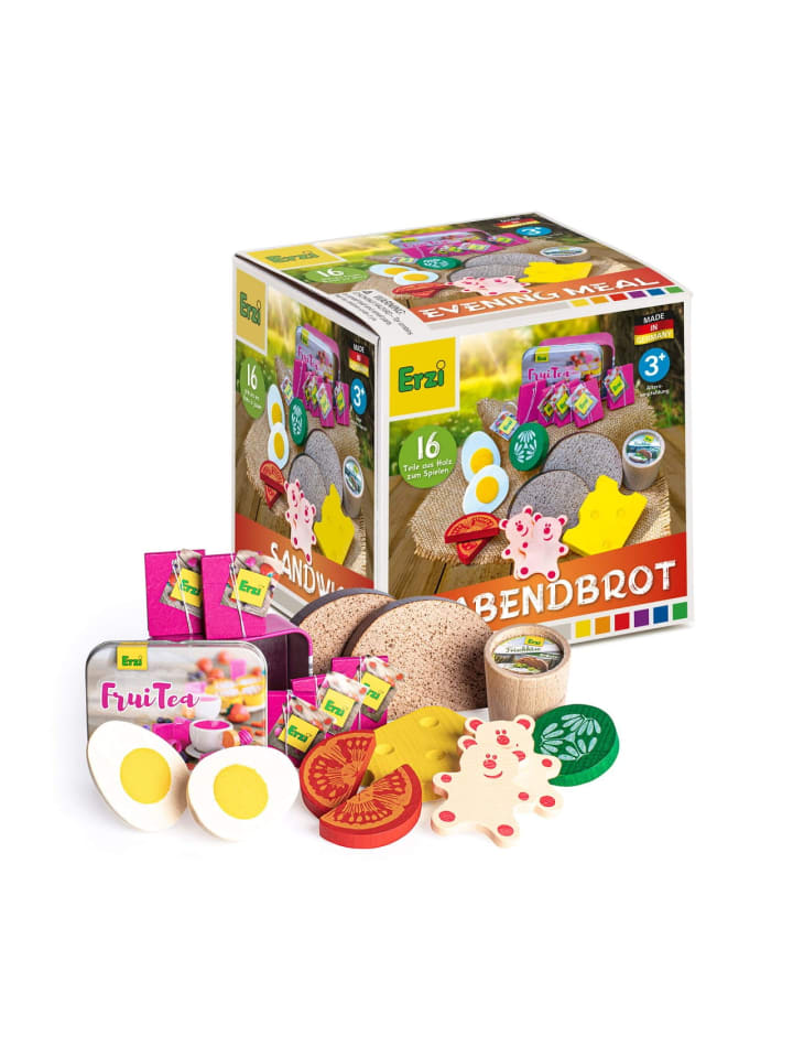 Erzi 16tlg. Set: Abendbrot Set in bunt günstig kaufen onesize