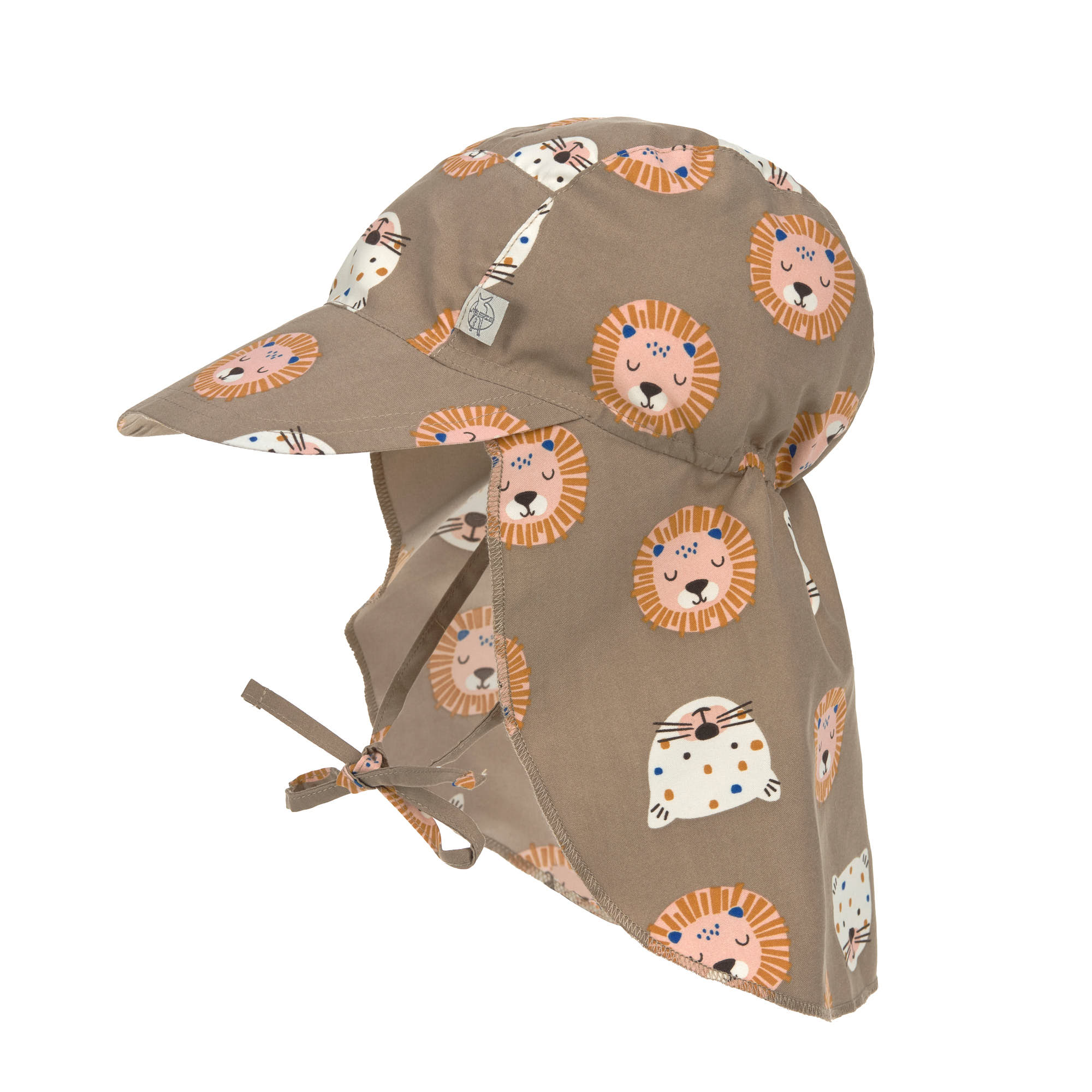 Sonnenhut Baby (UV Schutz & Nackenschutz) - Wildkatzen, Braun