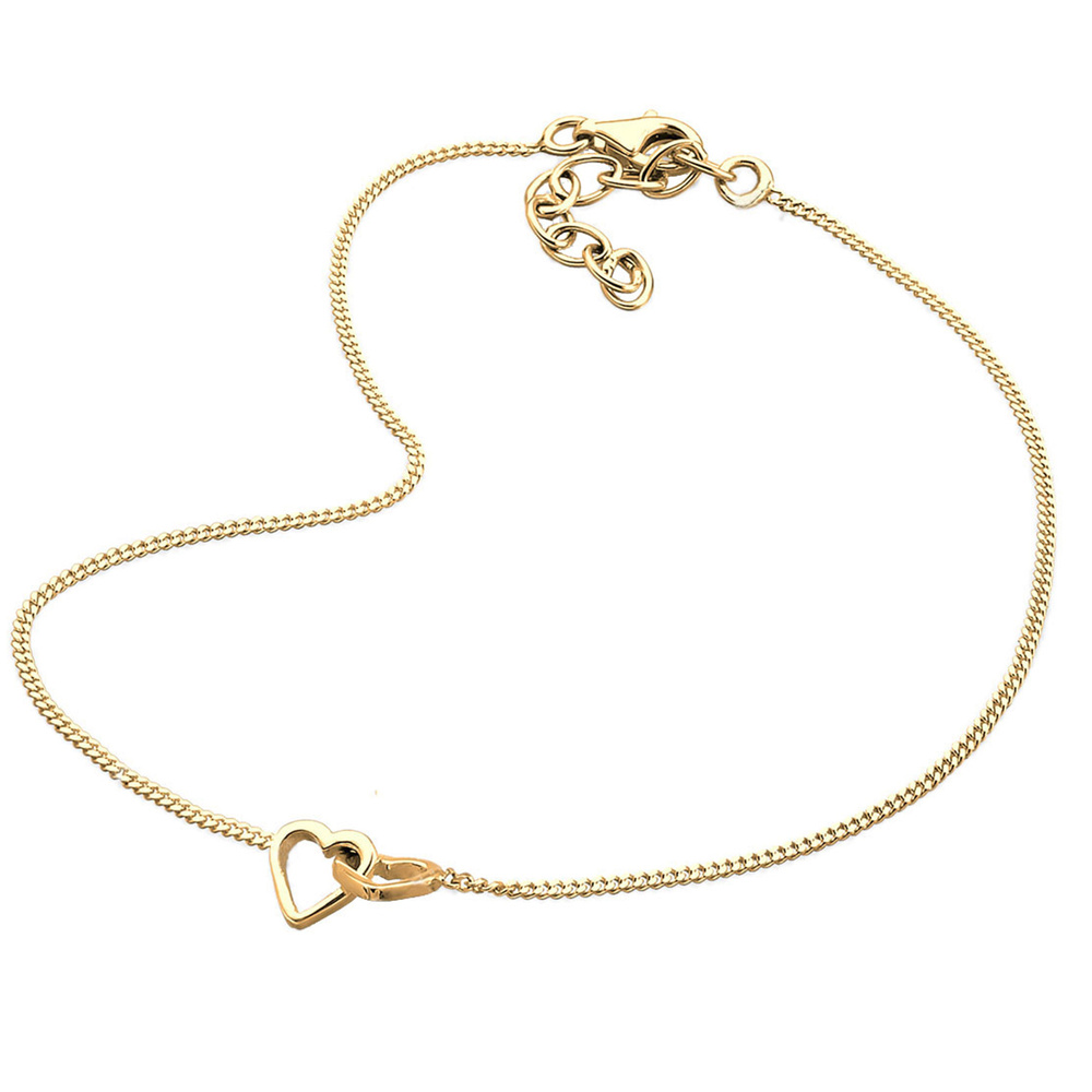 Elli Elli Bracelet de Cheville Femmes coeur en argent sterling 925 Bijoux
