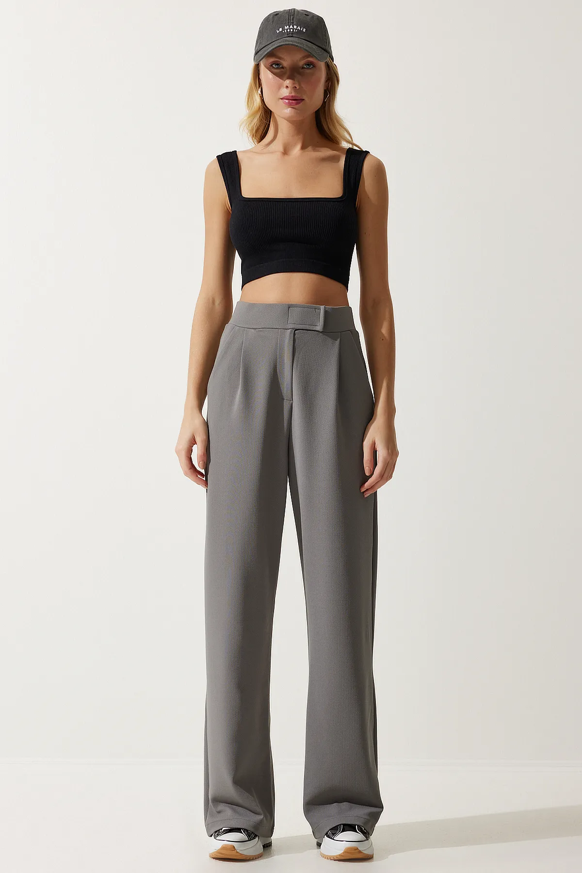 Happiness İstanbul  Hose - Grau - Wide Leg