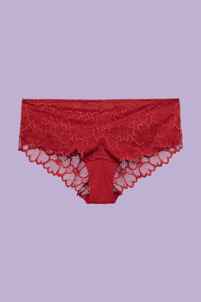 Brazilian-Shorts aus floraler Spitze