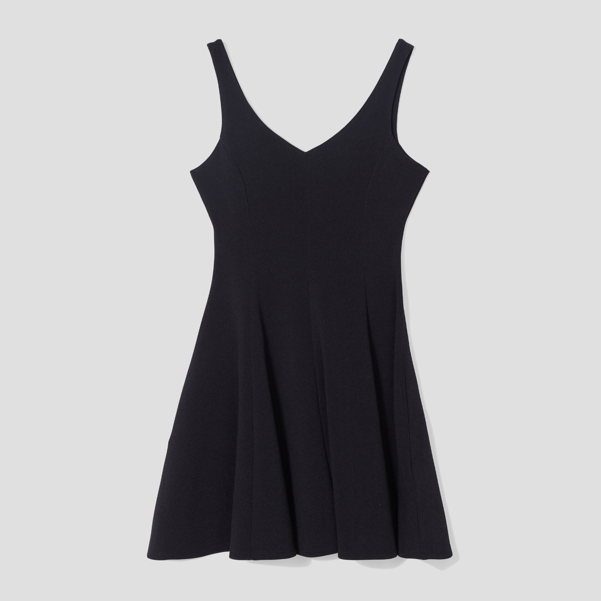 Robe patineuse courte avec col en V noir femme | La Halle