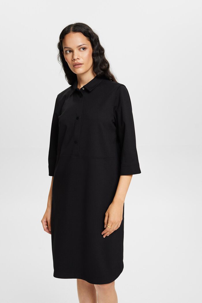 Hemdblusenkleid aus Punto-Jersey
