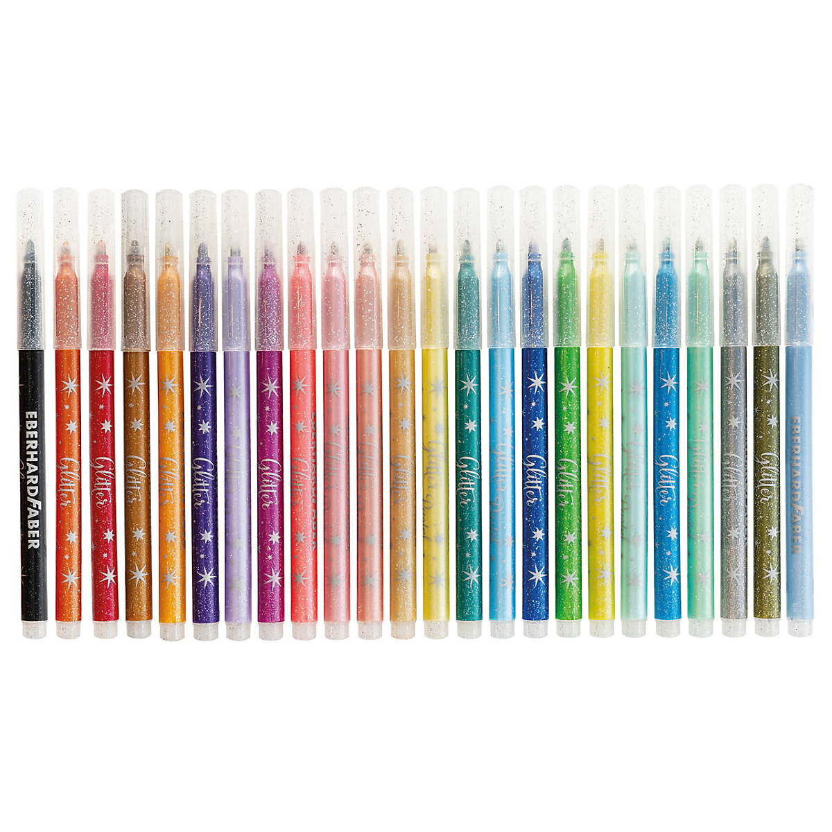 Glitter-Fasermaler, 24 Farben