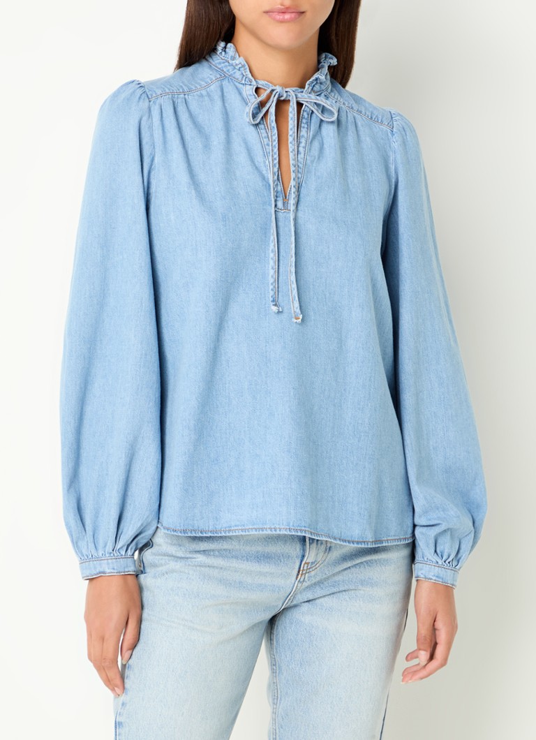 ba&sh  Louise tuniek van biologisch katoen met strikdetail