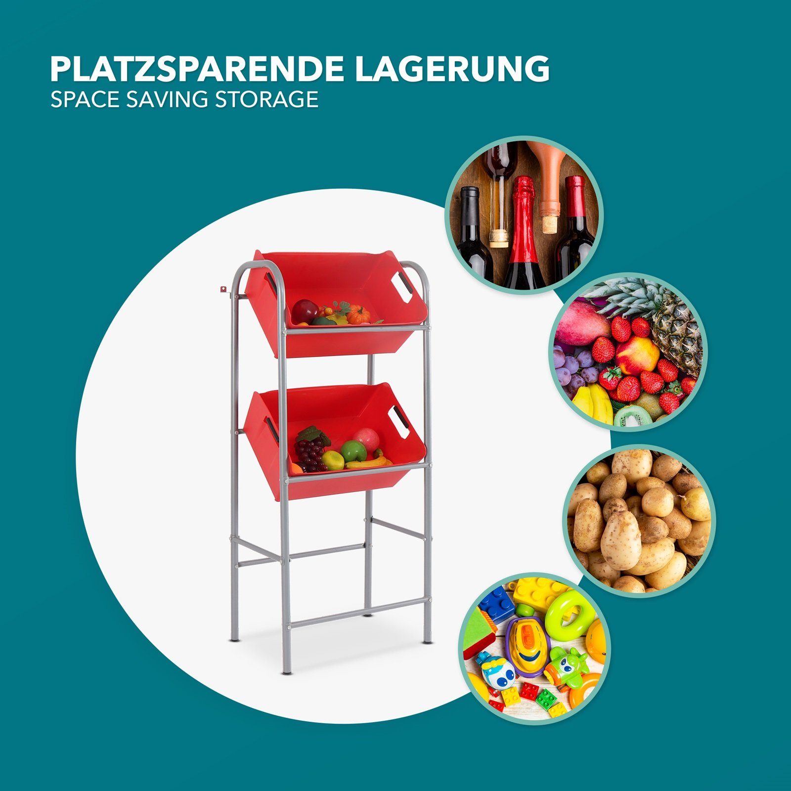 Kubus Flaschenregal Flaschenkastenständer Aaron, In 2 Ausführungen erhältlich