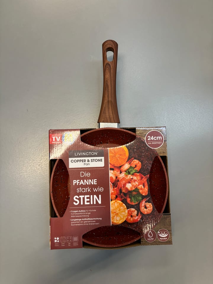 Livington Pfanne Copper & Stone Pan 24 in Rot günstig kaufen onesize