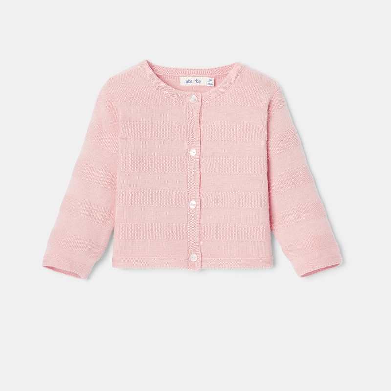 Gilet en tricot rose naissance Absorba