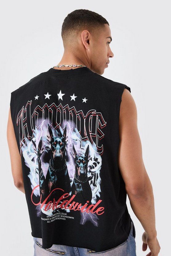 Kastiges zerrissenes Oversize Tanktop