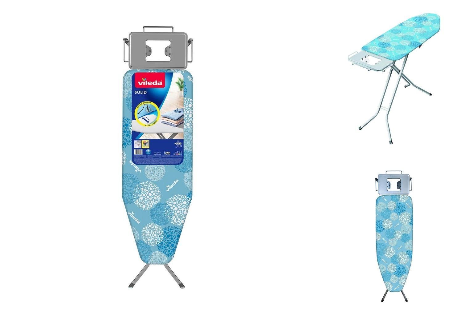 Vileda Bügelbrett Bügelbrett Vileda Solid Blau Edelstahl 122 x 44 cm