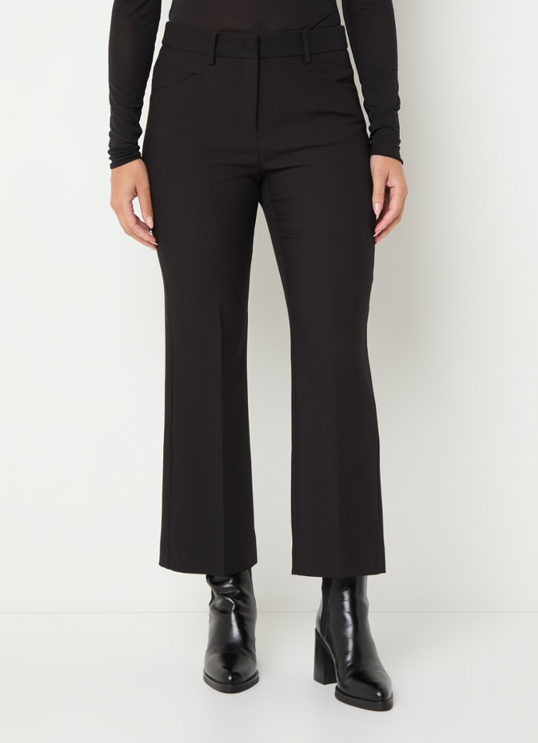 Pantaloni cropped a zampa d'elefante a vita alta Glicine di Max & Co con tasche laterali