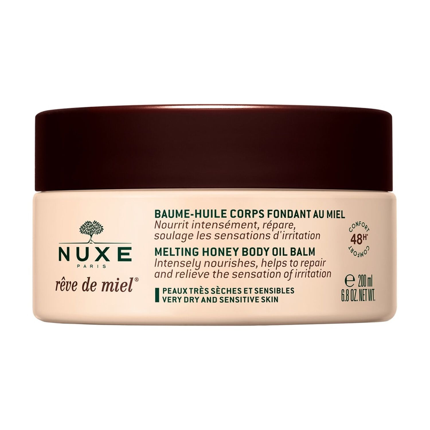 Nuxe Baume-huile Corps Hydratant au miel Rêve de miel® - Peaux très sèches et sensibles - 200ml
