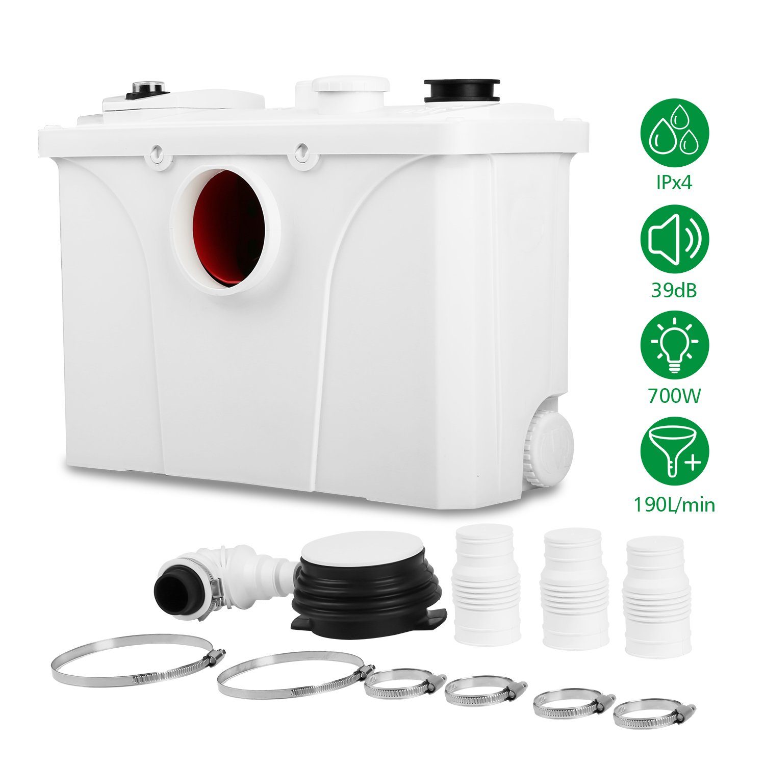 Gimisgu Hebeanlage Hebeanlage Kleinhebeanlage 700W Fäkalienpumpe Pumpe Fäkalienpumpe