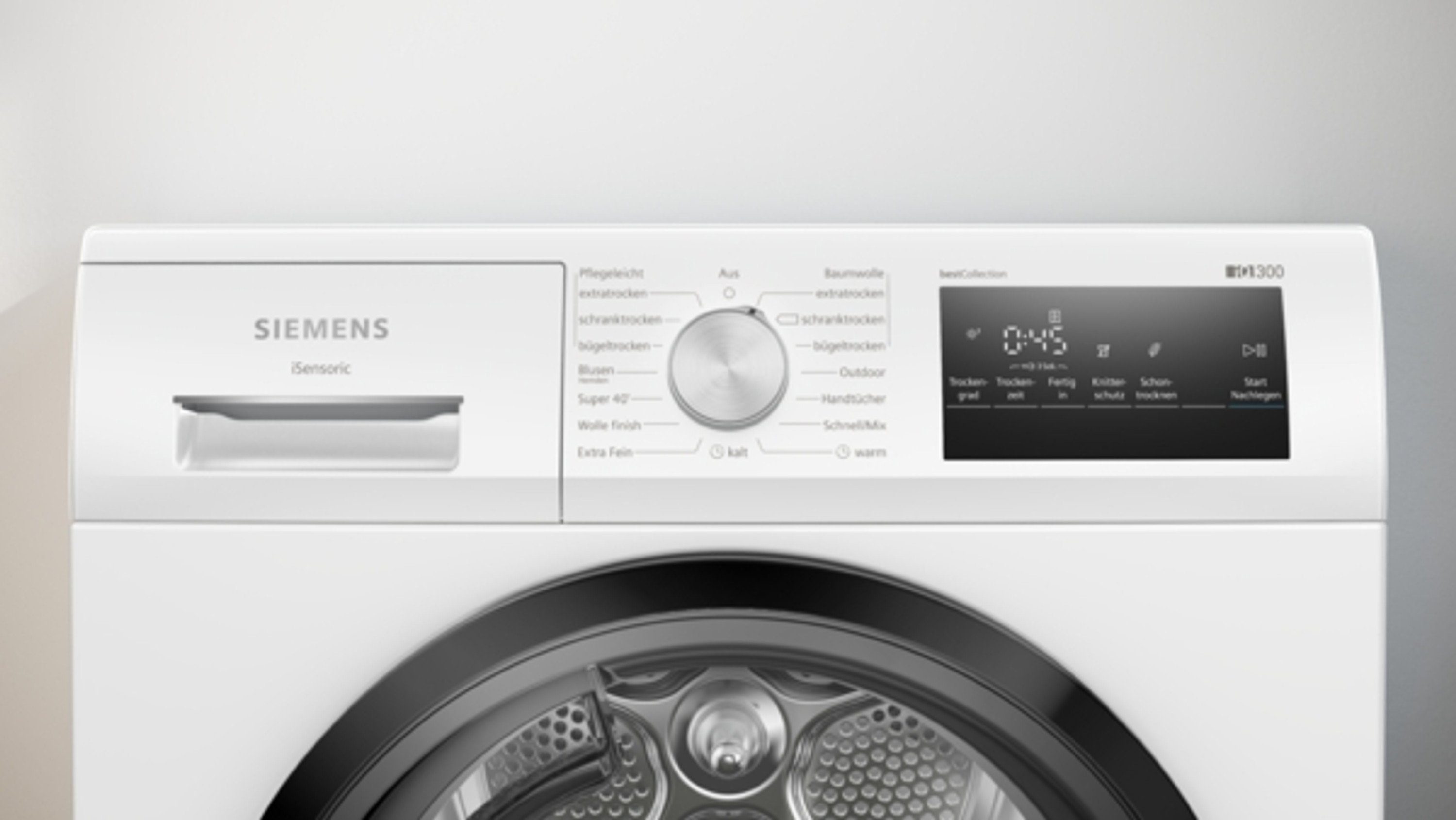 SIEMENS Wärmepumpentrockner WT45HVG3, 8 kg, Freistehend, 8 kg, Weiß
