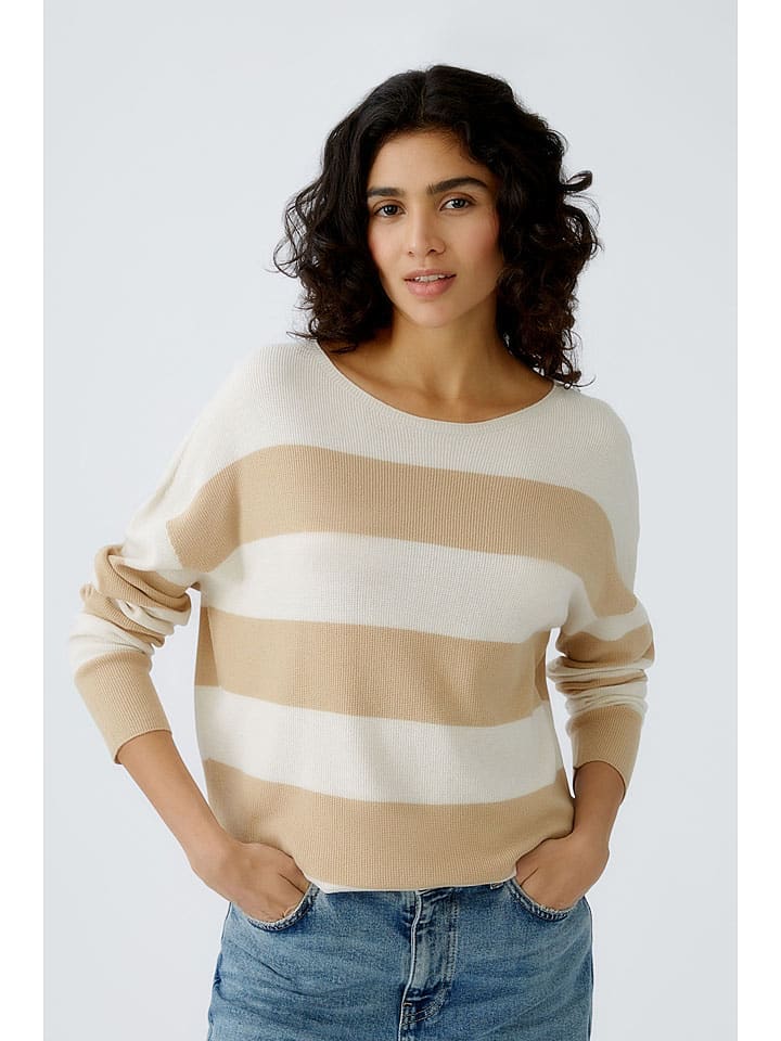 Oui Pullover in Beige/ Creme günstig kaufen
