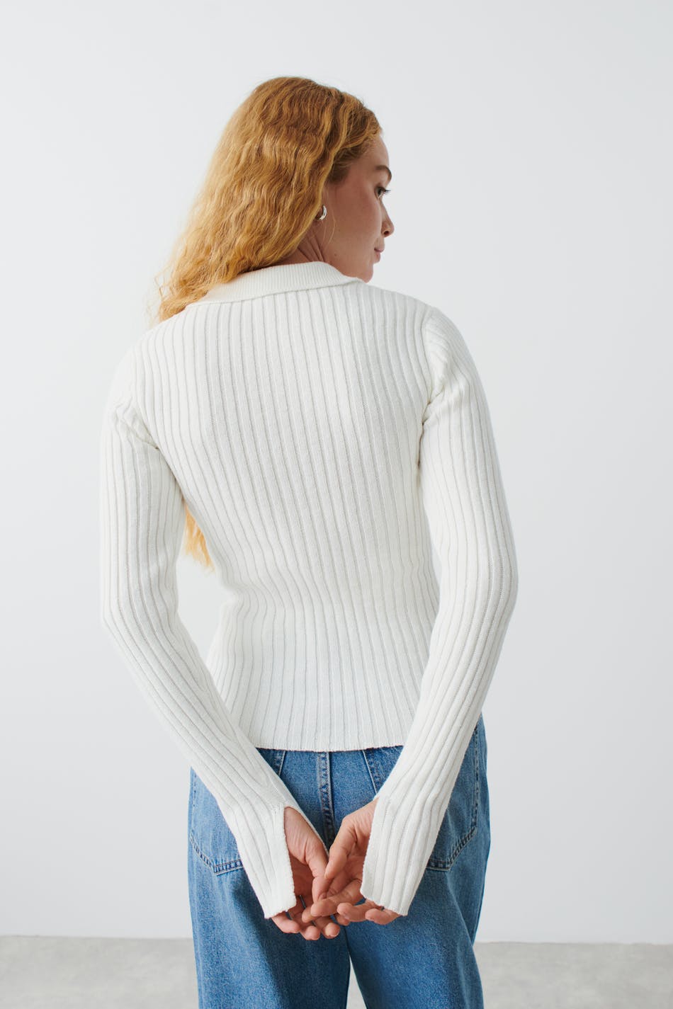 Knitted zip cardigan
