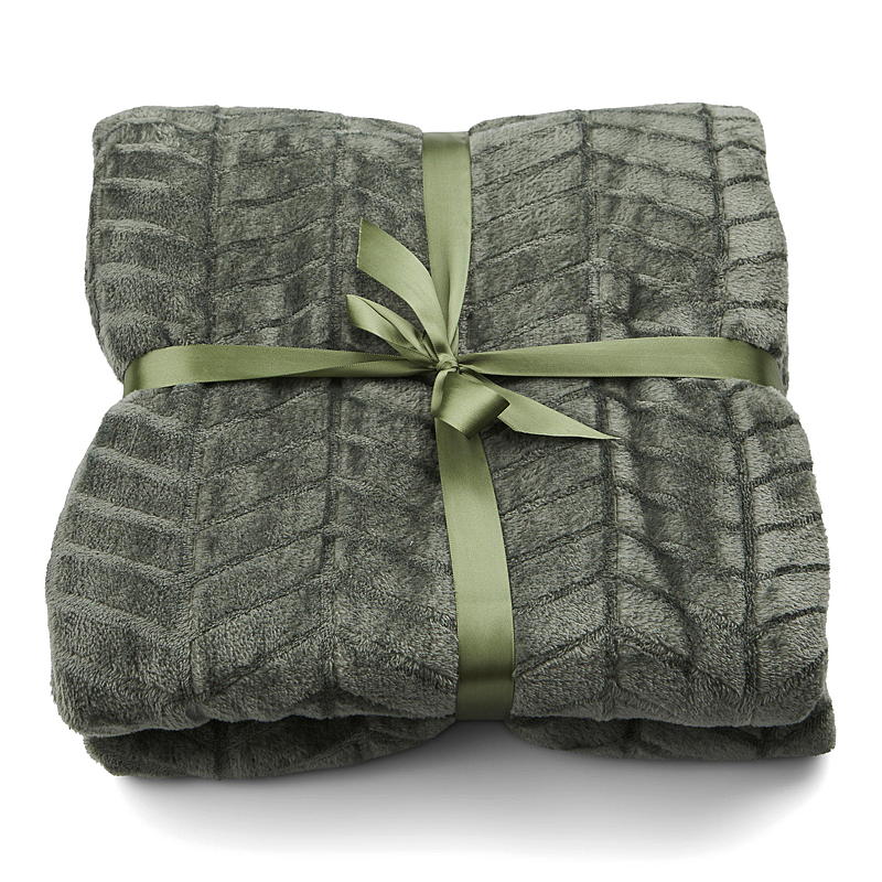 Home Pledd 150x200 cm flanellfleece grønn