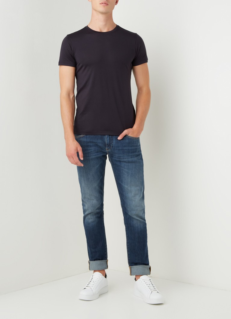 Tricou Emporio Armani din amestec de mătase