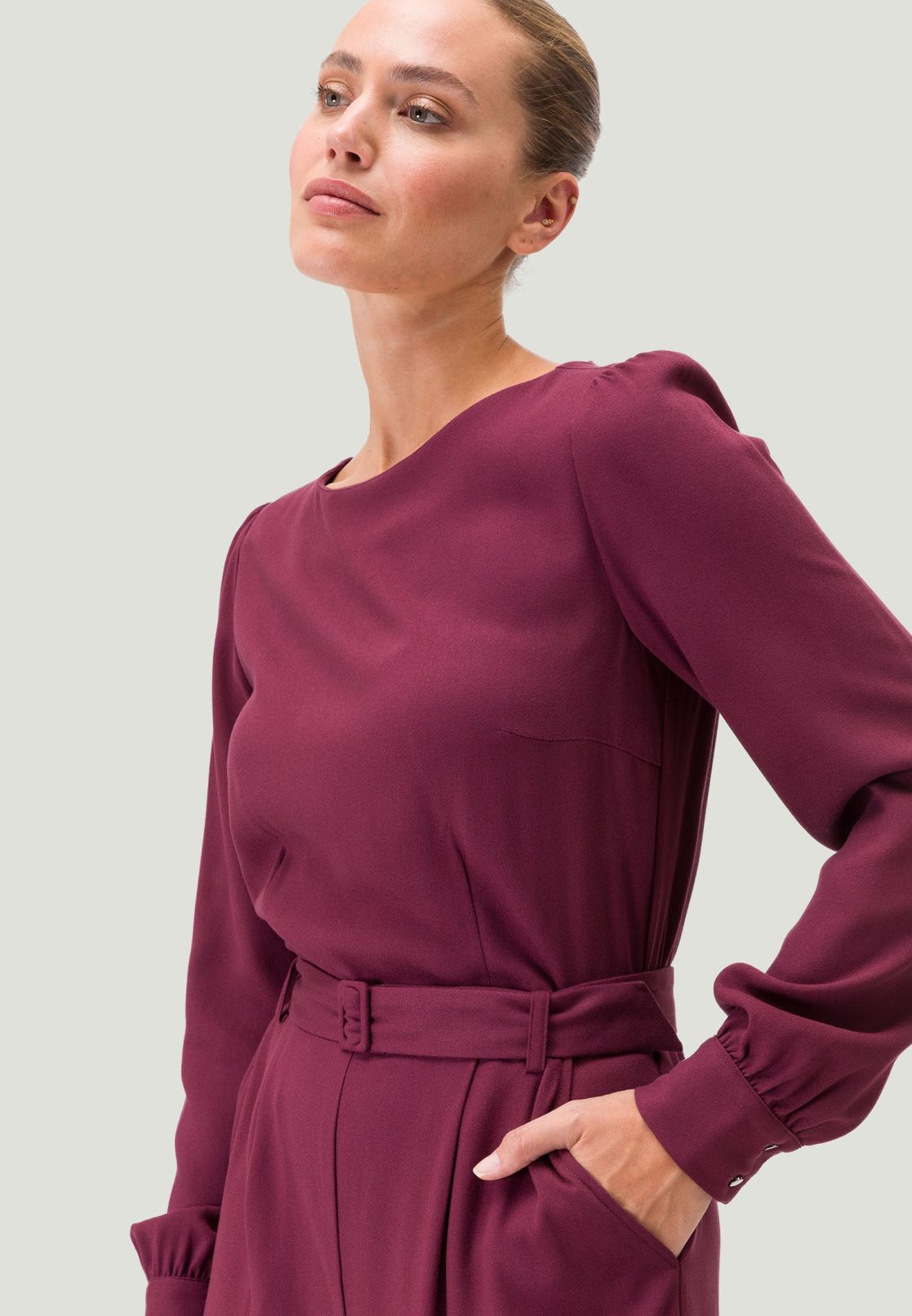 Jumpsuit mit Stoffgürtel