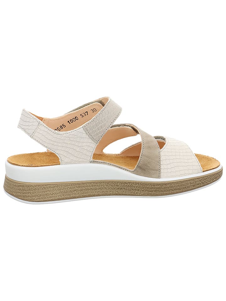 Think! Leder-Sandalen in Weiß/ Beige günstig kaufen