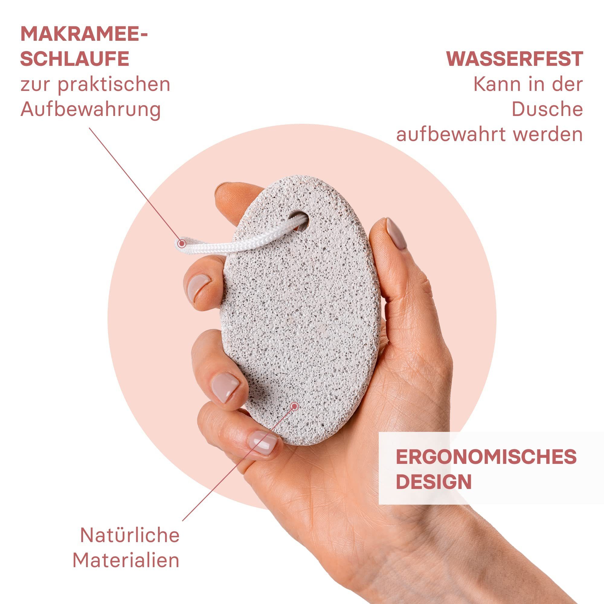 VALNEO Bimsstein Bimsstein für Hornhaut - 2er Set, Hornhautentferner - 2er Pack