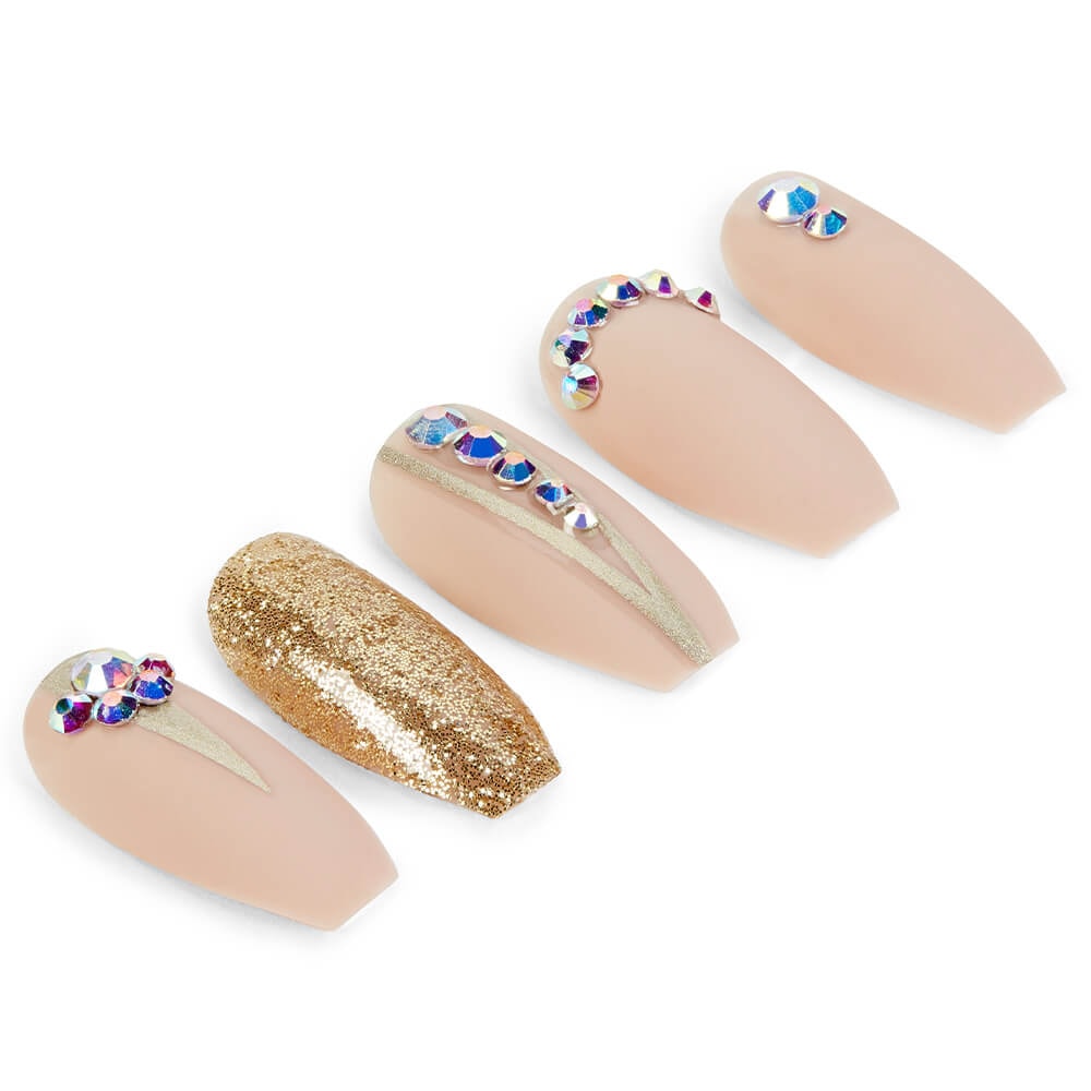 Ardell Nail Addict Nude Jeweled Faux-ongles prêt à poser Ardell avec accessoires